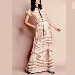 SOLD ✨For Love & Lemons Ivory Ruffle Lace Maxi SET